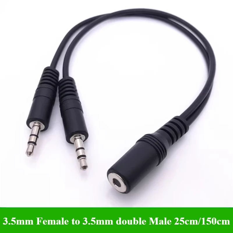 2/5 قطع/مجموعة كابل تقسيم الصو - مراجعة Earphone Splitter Jack وسعره