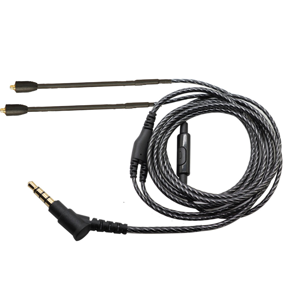 كابل MMCX SE215 مع مايكروفون س - مراجعة Wired Earphone Mic وسعره