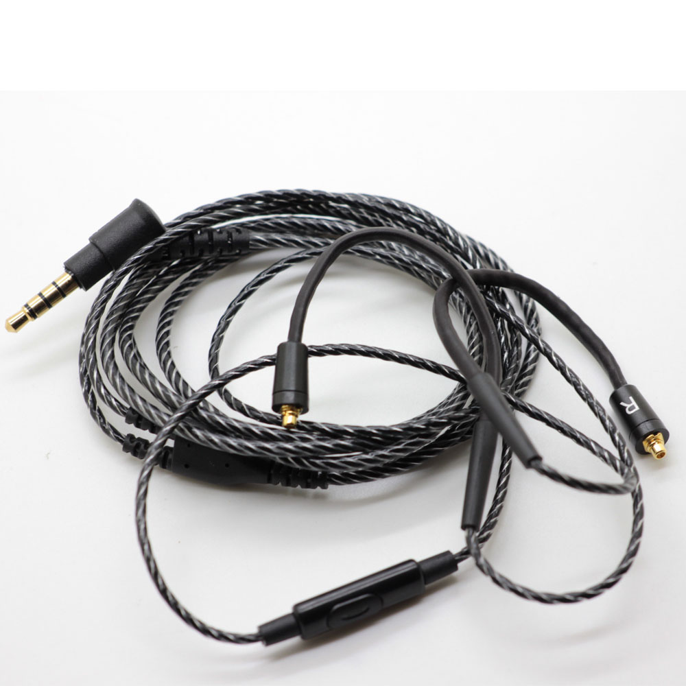 كابل MMCX SE215 مع مايكروفون س - مراجعة Wired Earphone Mic وسعره