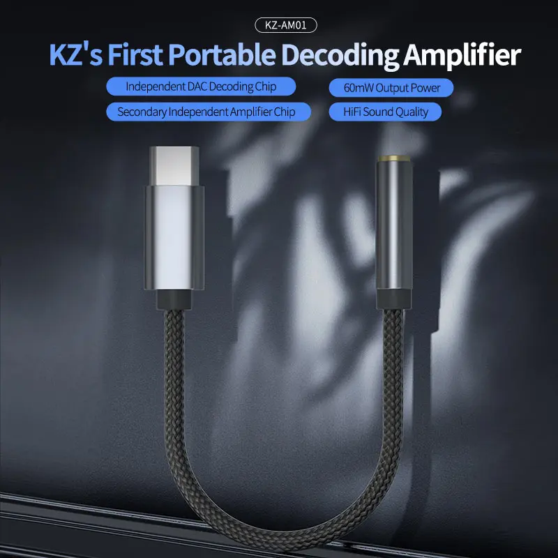 محول صوتي KZ AM01 من النوع C إ - مراجعة Usb C Earphone وسعره